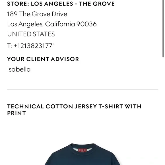 Gucci Navy Blue Logo T-Shirt